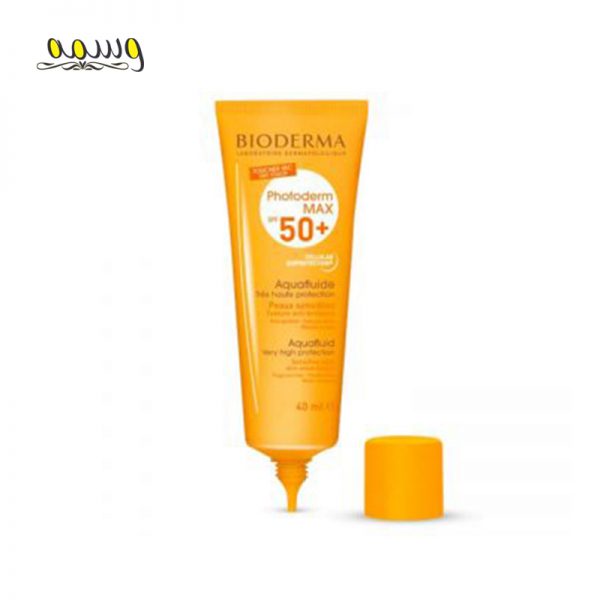 ضد آفتاب بی رنگ بایودرما مناسب پوست چرب و مختلط مدل Photoderm MAX Aquafluid SPF 50 حجم 40 میل